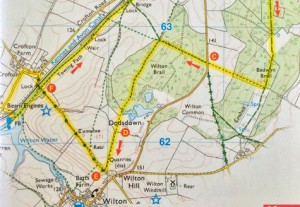 Map of Great Bedwyn, Crofton and Wilton