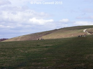 Obscured view of the White Horse Uffington